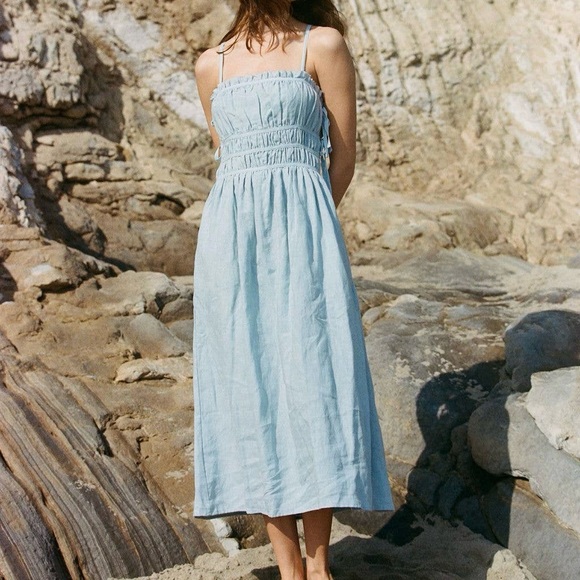 sim & sam Dresses & Skirts - Get the look! Boutique denim Smocked elastic bust &waist midi length Sundress, L